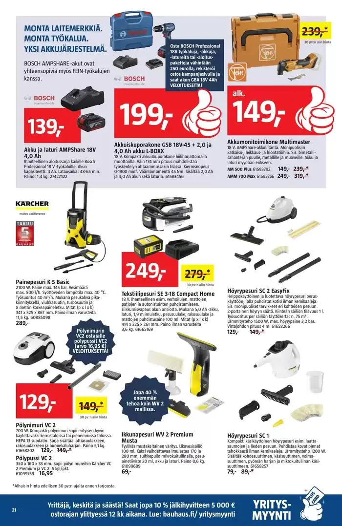 Bauhaus tarjoukset voimassa alkaen 6. maaliskuuta - 18. maaliskuuta 2025 - Tarjouslehti sivu 21