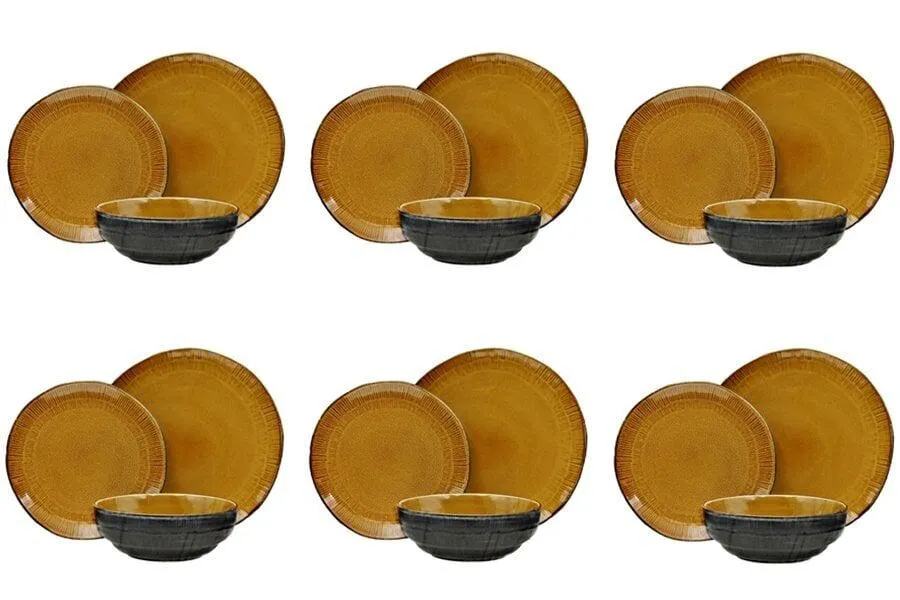 Keraaminen astiasto Jeans AMBER, 18 kpl