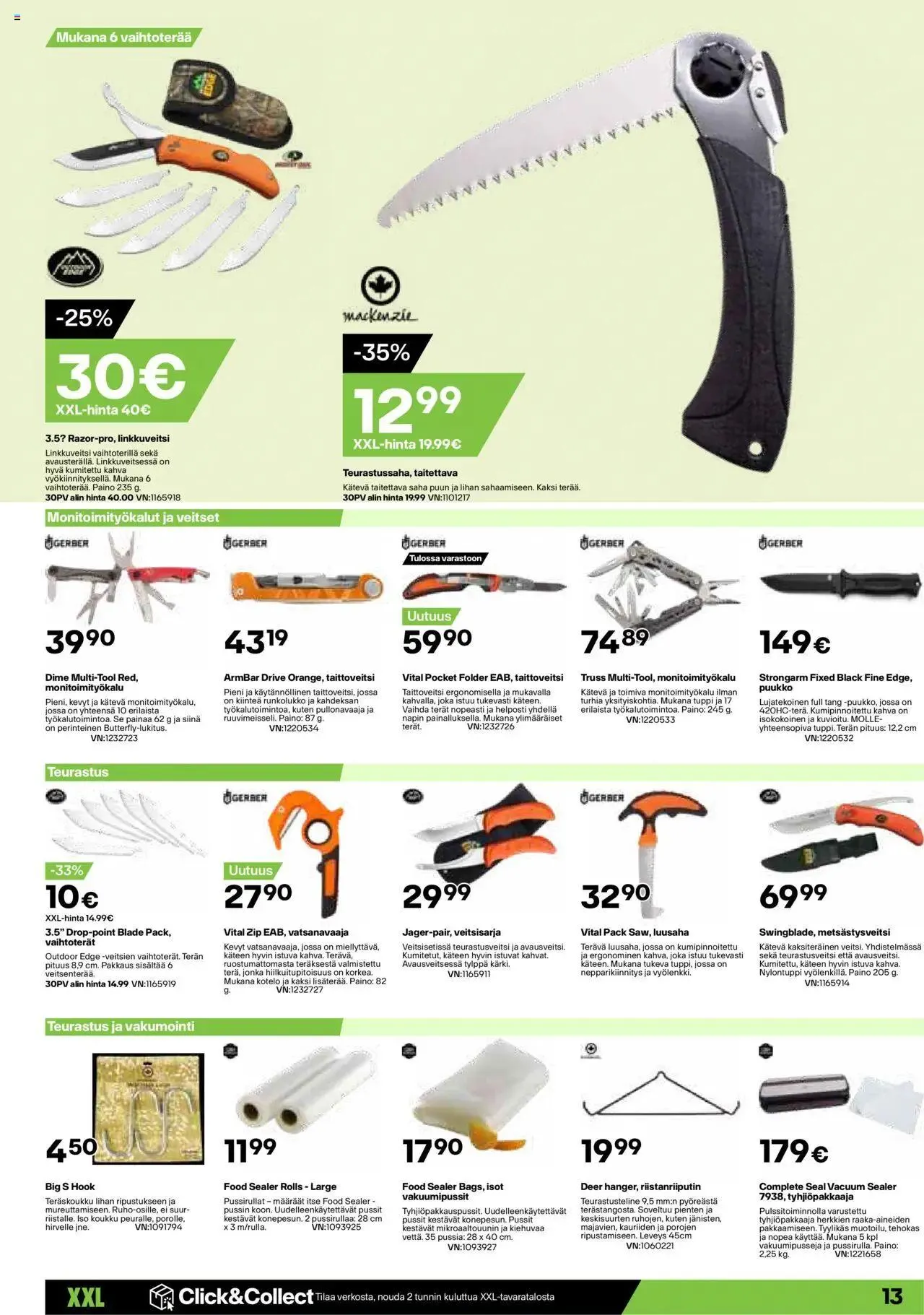 XXL tarjoukset voimassa alkaen 19. elokuuta - 25. elokuuta 2024 - Tarjouslehti sivu 13