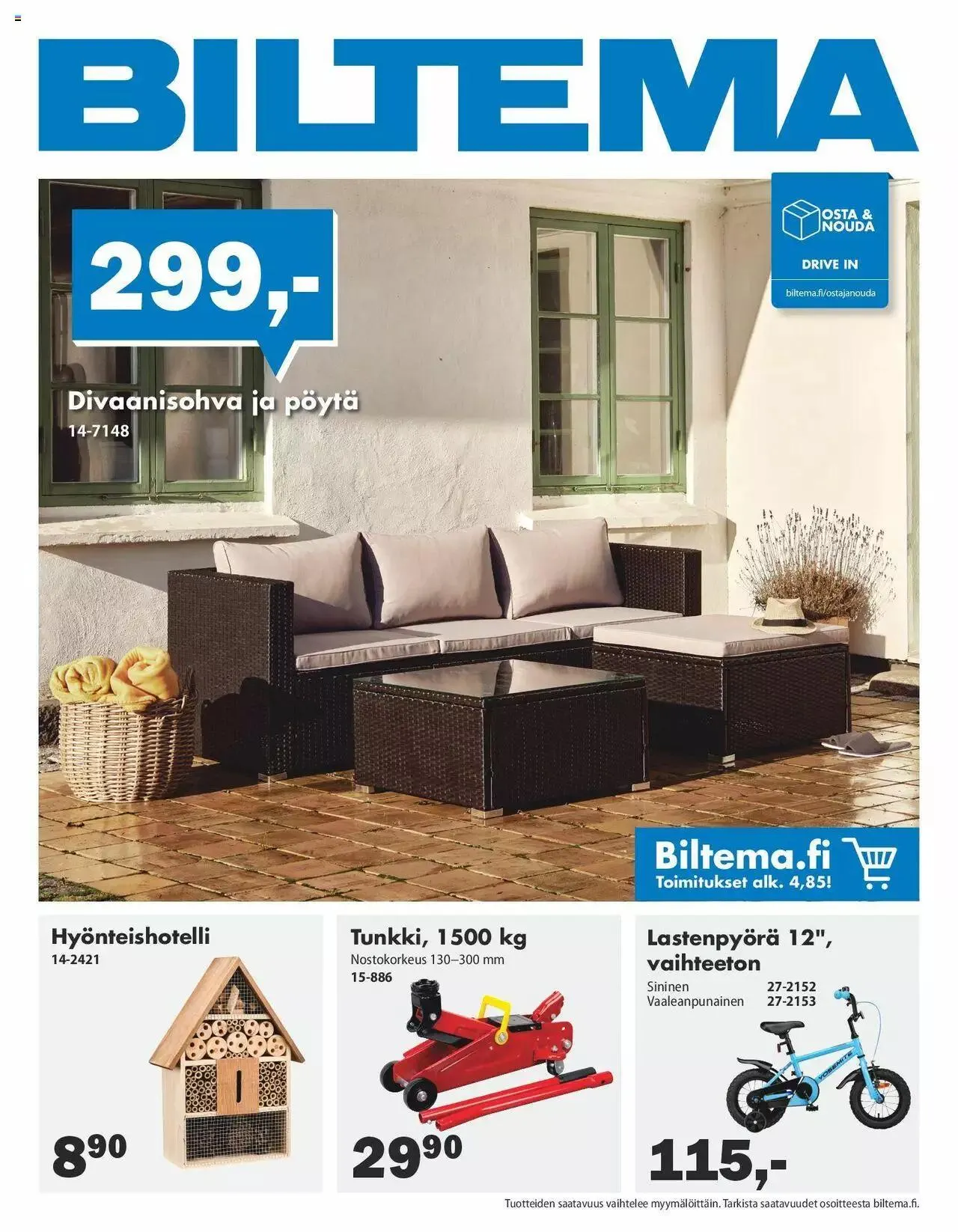 Biltema tarjoukset voimassa alkaen 20. syyskuuta - 20. lokakuuta 2023 - Tarjouslehti sivu 1