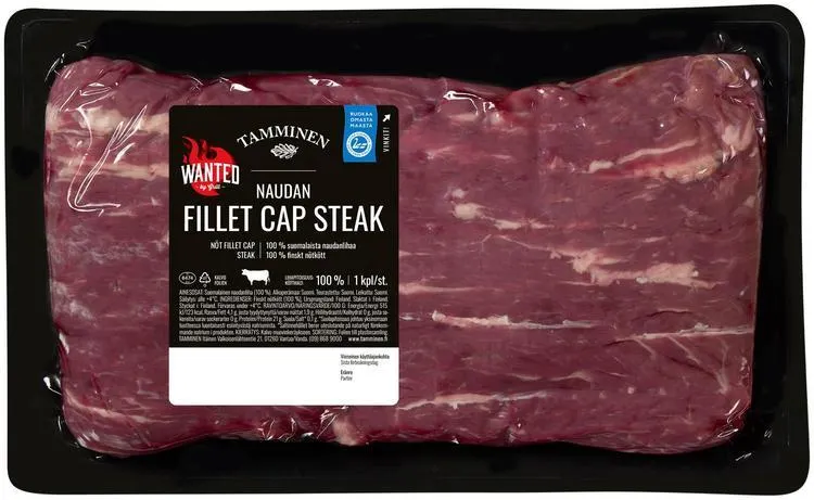 Tamminen naudan Fillet Cap Steak n450g