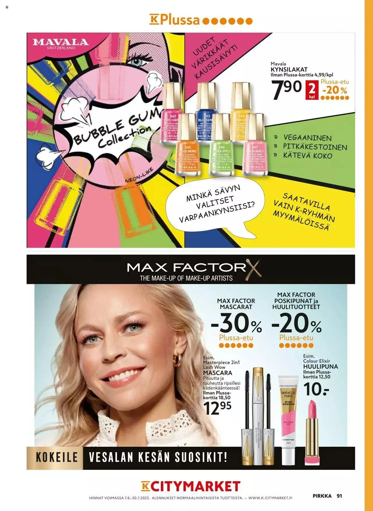 K-Market tarjoukset Pirkka 6–8/2023 voimassa alkaen 7. kesäkuuta - 29. elokuuta 2023 - Tarjouslehti sivu 91