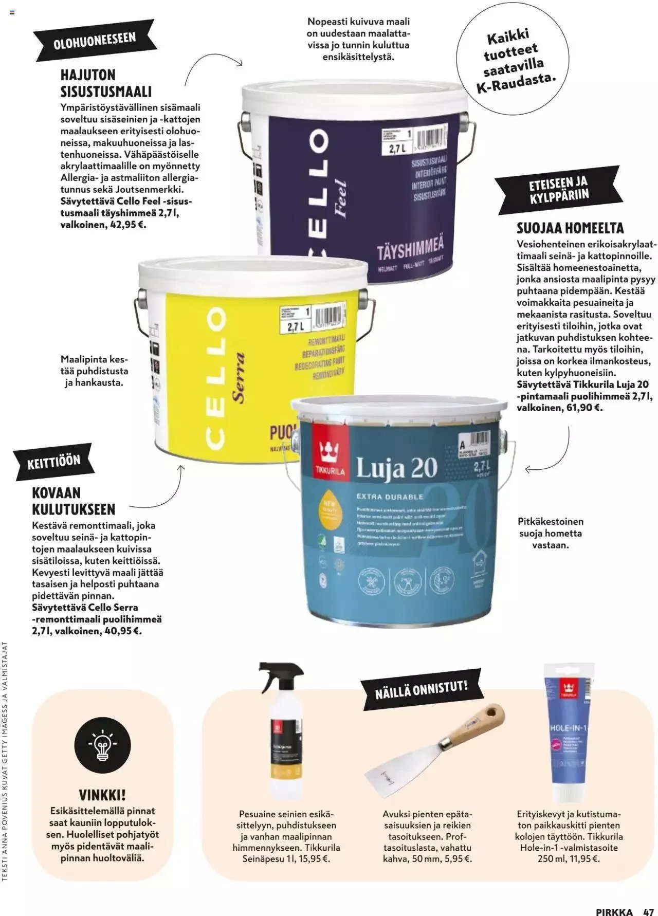 K-Market tarjoukset Pirkka 9/2023 voimassa alkaen 30. elokuuta - 3. lokakuuta 2023 - Tarjouslehti sivu 47