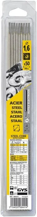 Hitsauspuikko Gys Rutiilipäällysteinen 1,6 mm 50 kpl