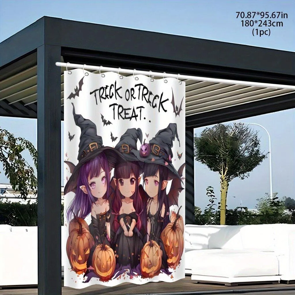 Polyesteri Ulkoilma Yksityisyyden Verho Noita Teema Pickify, 1PC-180X243cm/71*96in