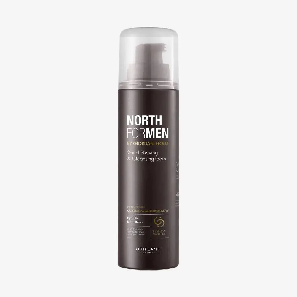 North for Men by Giordani Gold 2-in-1 -parranajo- ja puhdistusvaahto