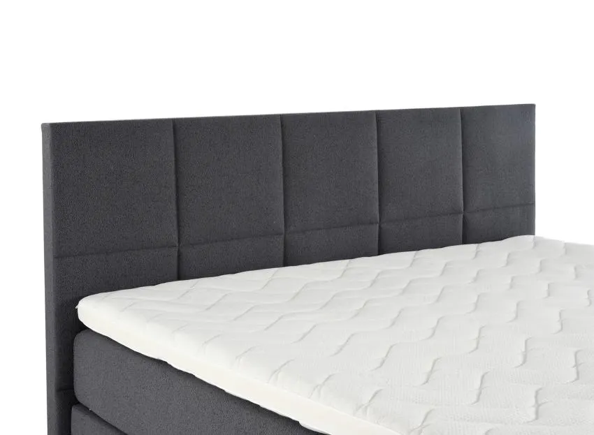 VISCOLUX-sängynpääty L 170 cm, ruutu-tikkaus., tummanharmaa