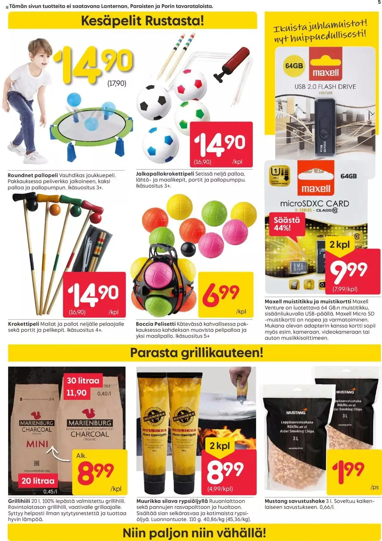 Rusta tarjoukset voimassa alkaen 27. toukokuuta - 2. kesäkuuta 2024 - Tarjouslehti sivu 5