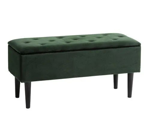 Πάγκος BADSTED μ/αποθηκευτικό βελούδο σκούρο πράσινο