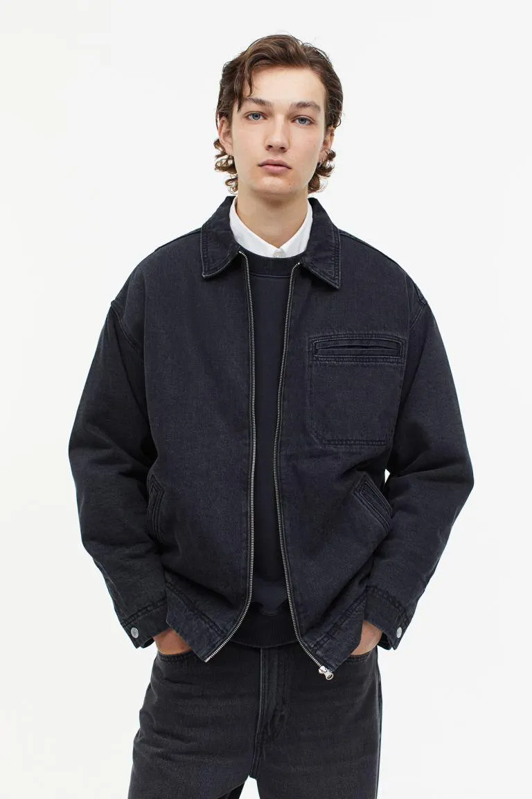 Topattu farkkutakki Relaxed Fit