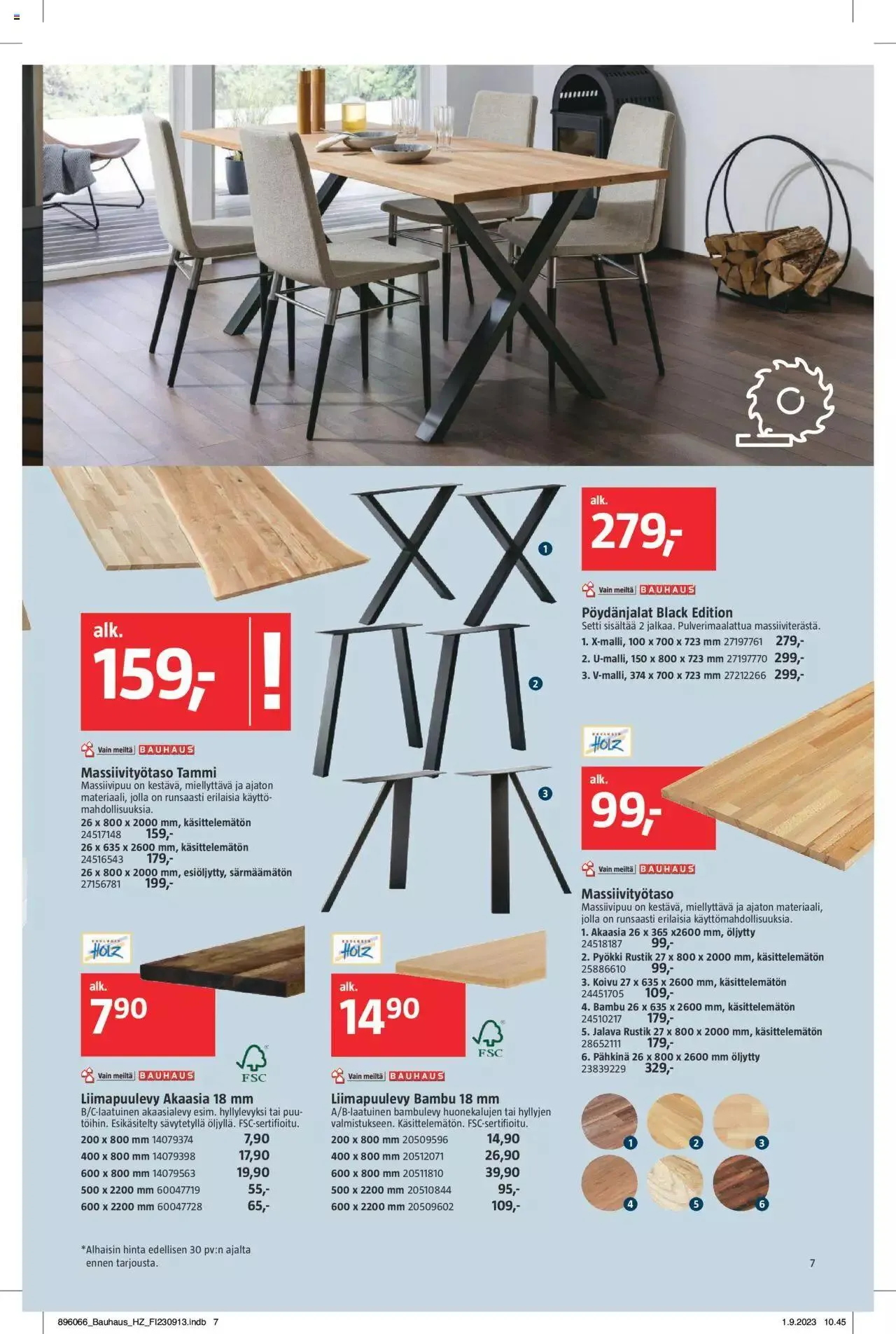 Bauhaus tarjoukset voimassa alkaen 13. syyskuuta - 3. lokakuuta 2023 - Tarjouslehti sivu 7