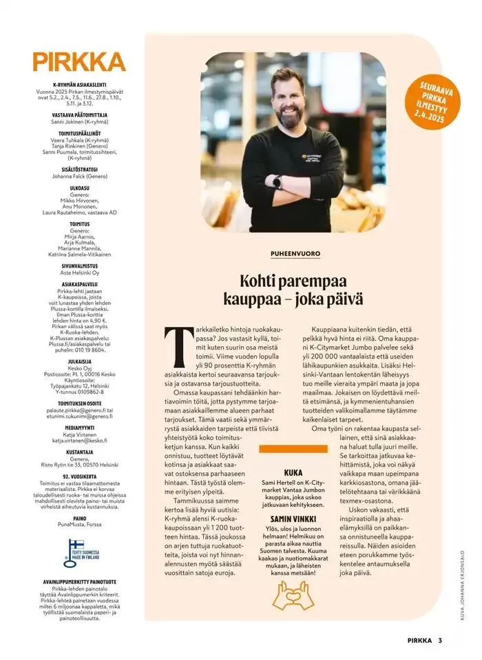 Pirkka 1/2025 voimassa alkaen 5. helmikuuta - 19. helmikuuta 2025 - Tarjouslehti sivu 3