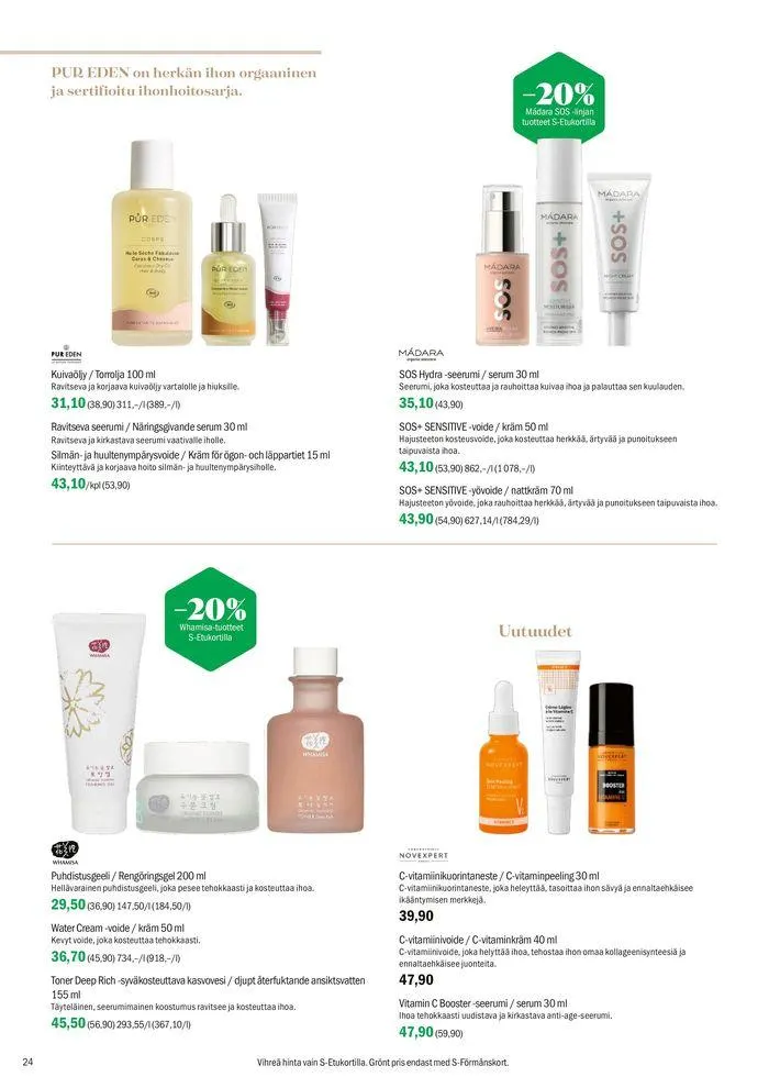 Kuvasto elokuu 2024 voimassa alkaen 29. heinäkuuta - 1. syyskuuta 2024 - Tarjouslehti sivu 24