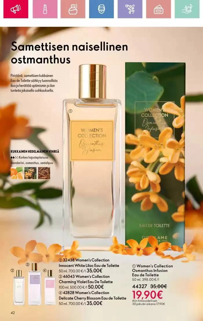 Oriflame tarjoukset voimassa alkaen 9. maaliskuuta - 29. maaliskuuta 2025 - Tarjouslehti sivu 42