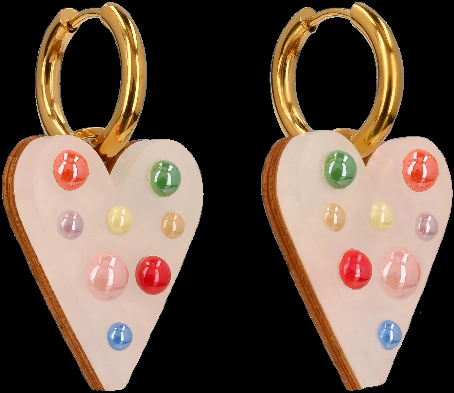 ButoniDesign Sydän korvakorut pilkku