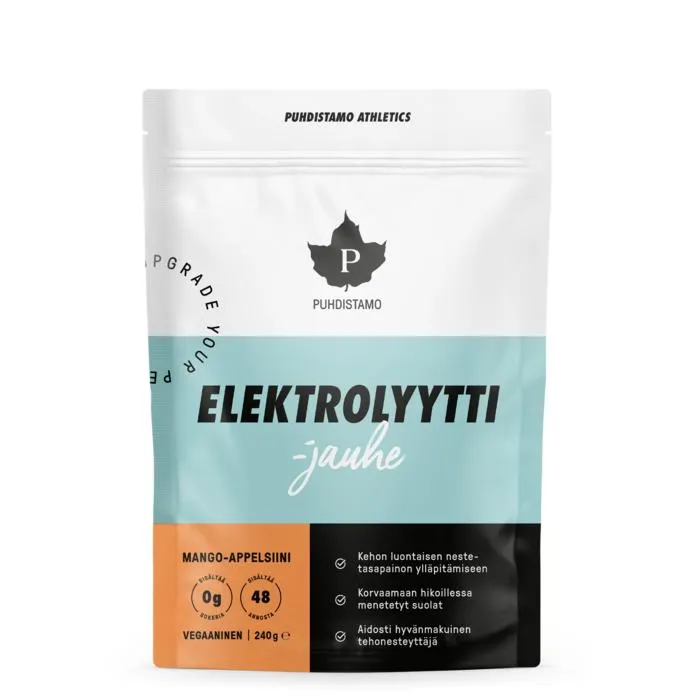 Elektrolyyttijauhe, iso Mango-appelsiini 240 g