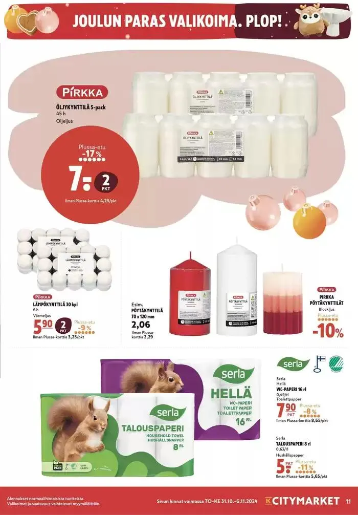 K-citymarket tarjoukset voimassa alkaen 31. lokakuuta - 14. marraskuuta 2024 - Tarjouslehti sivu 2
