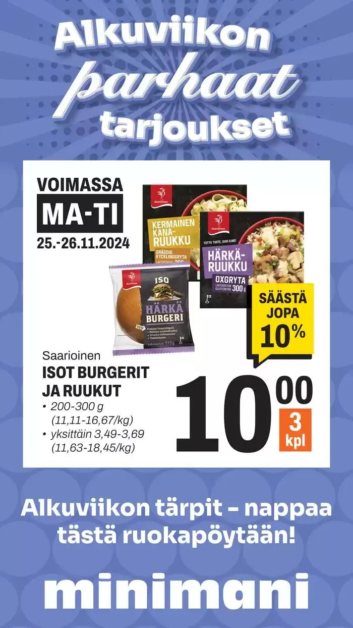 Minimani Yhtiöt Oy voimassa alkaen 25. marraskuuta - 9. joulukuuta 2024 - Tarjouslehti sivu 2
