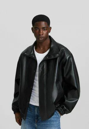 Keinonahkatakki - black