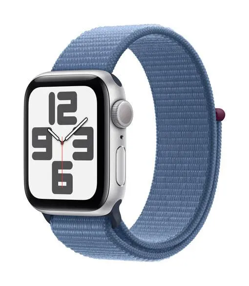 APPLE WATCH SE (GPS + CELLULAR) 40MM SILVER ALUMINIUM CASE WINTER BLUE SPORT LOOP