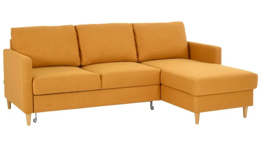 GRETA-divaanivuodesohva Happy-kangas, keltainen