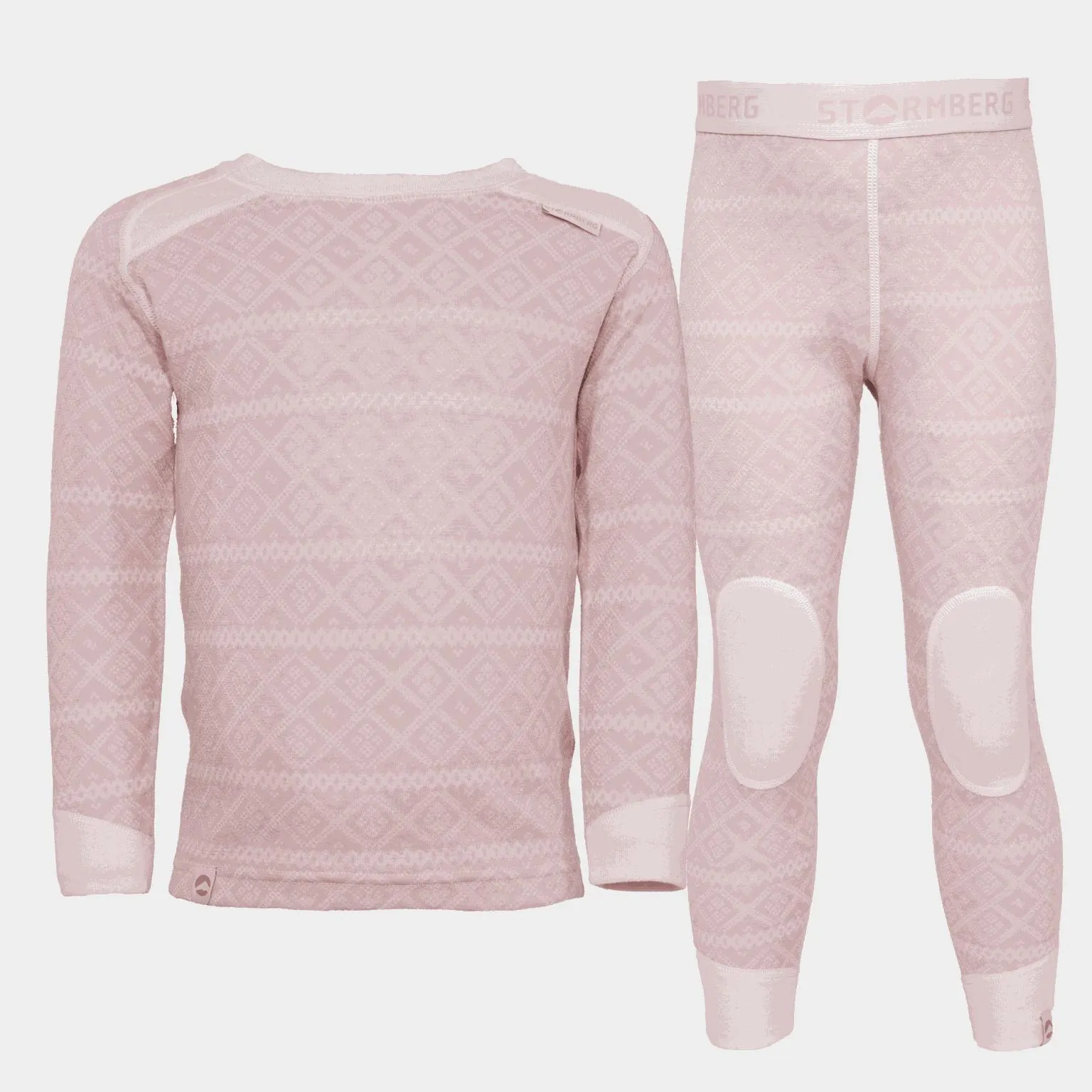 Trysil 2-layer Wool Set, ullundertøysett, barn - Lilla