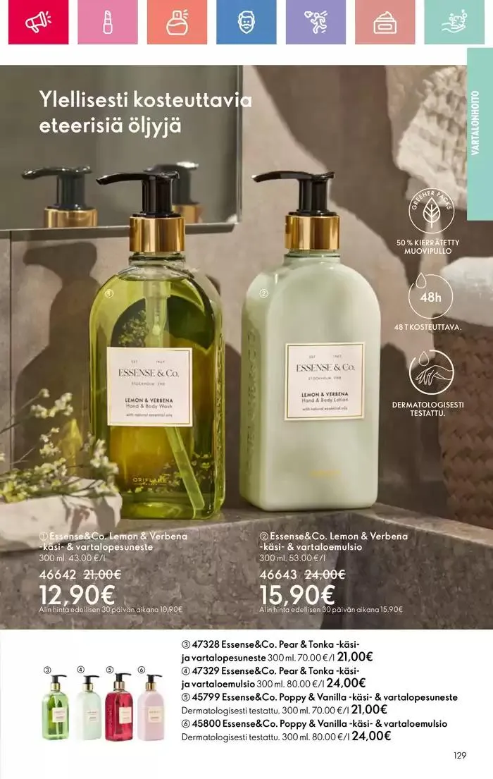 Oriflame tarjoukset voimassa alkaen 9. maaliskuuta - 29. maaliskuuta 2025 - Tarjouslehti sivu 129