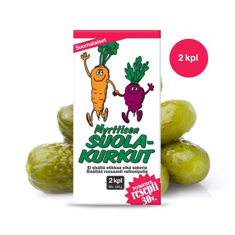 Myrttisen Valkosipulisuolakurkku 2kpl 180g