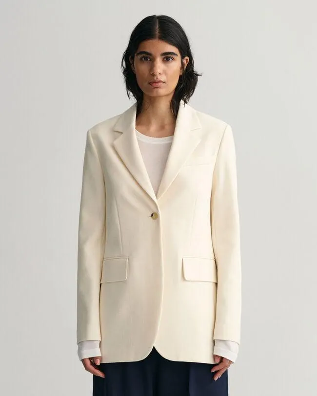 Regular fit ‑mitoitettu jerseybleiseri