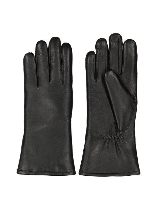 Nova-nahkakäsineet 1/2 turkisvuorella ja 1/2 villa-kashmirvuorella