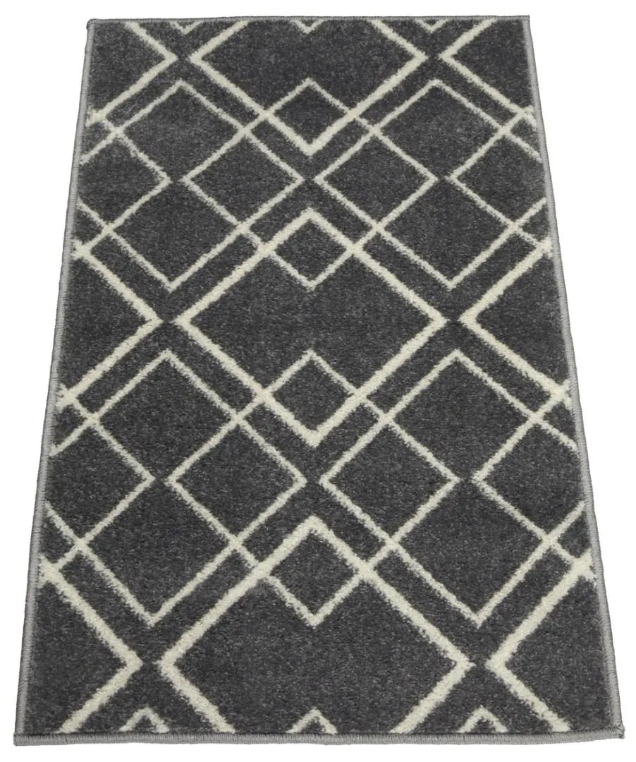 BESS-matto 60 x 110 cm (harmaa-valkoinen)