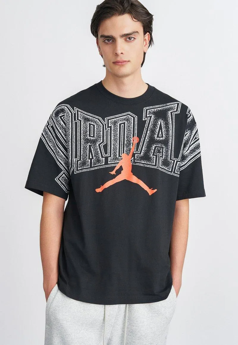 NEW STRETCH CREW - Printtipaita - black/infrared