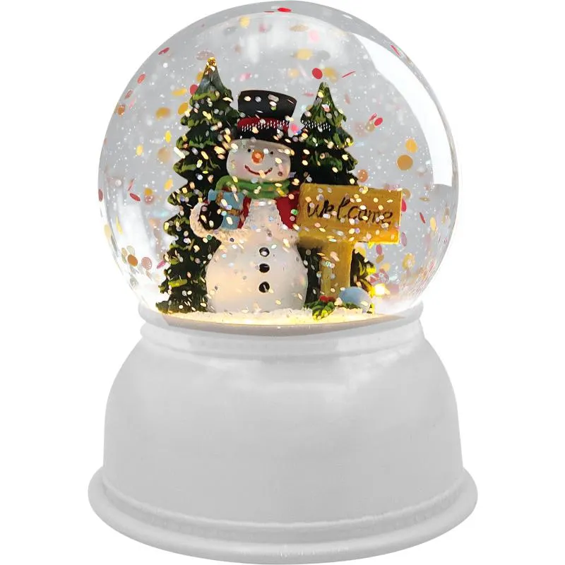 LED-lumipallo Kotikulta lumiukko