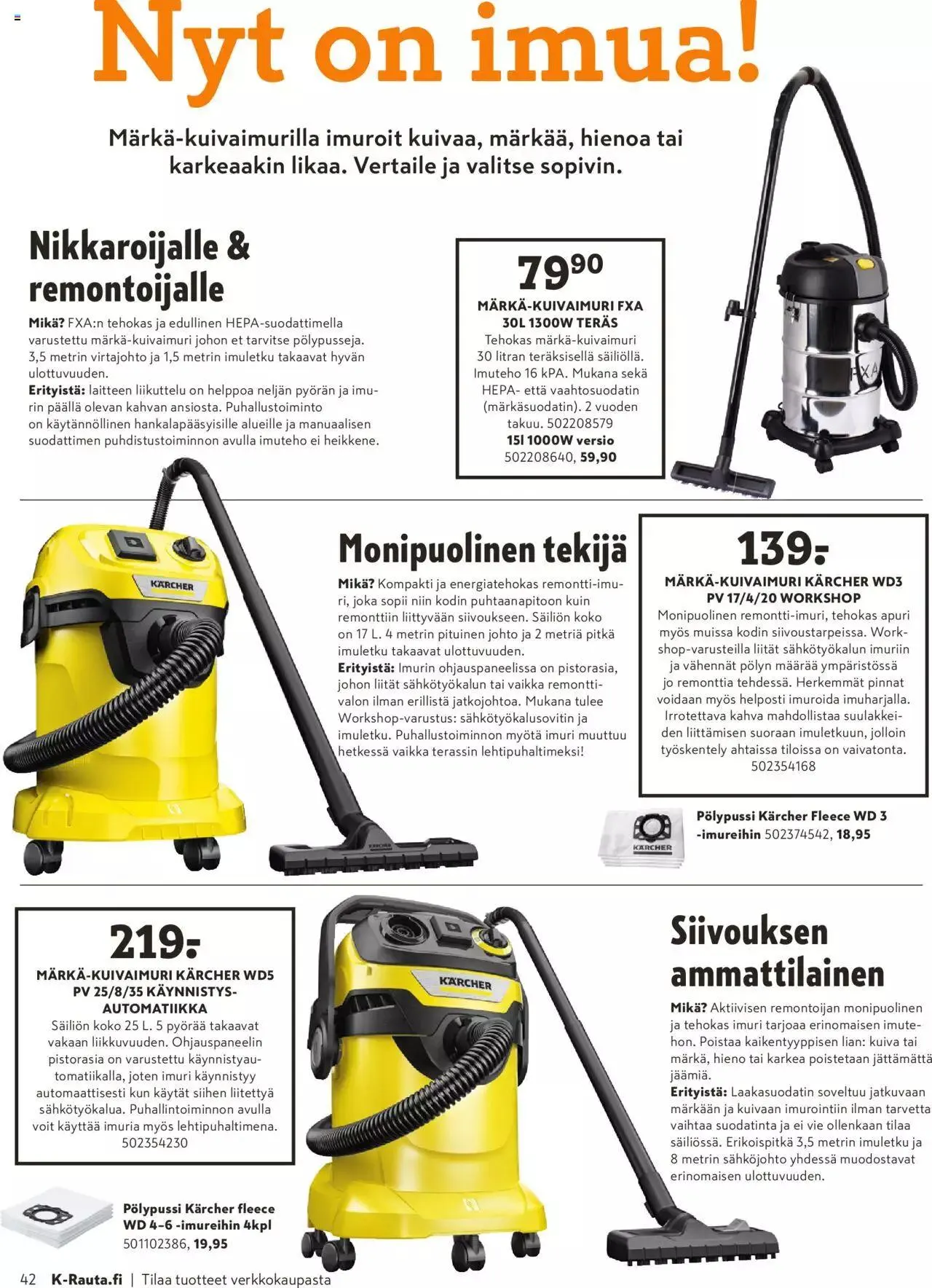 K-Rauta tarjoukset - Pakissa voimassa alkaen 1. elokuuta - 30. syyskuuta 2023 - Tarjouslehti sivu 42