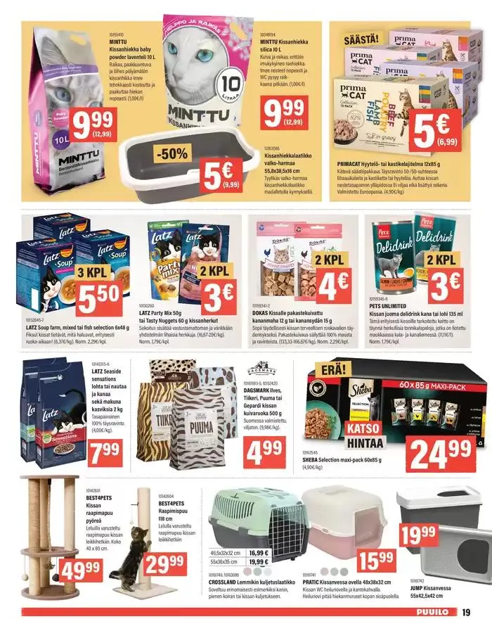 Puuilo tarjoukset voimassa alkaen 5. maaliskuuta - 16. maaliskuuta 2025 - Tarjouslehti sivu 19