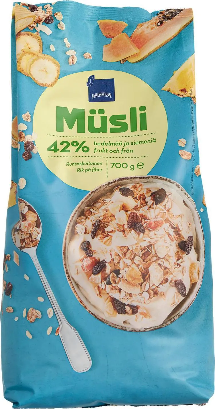Rainbow 700g hedelmä-siemenmysli