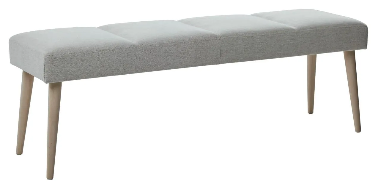 OTTO-penkki 140 cm Guard-kangas, Luonnonvalkoinen, jalat valkolakattu