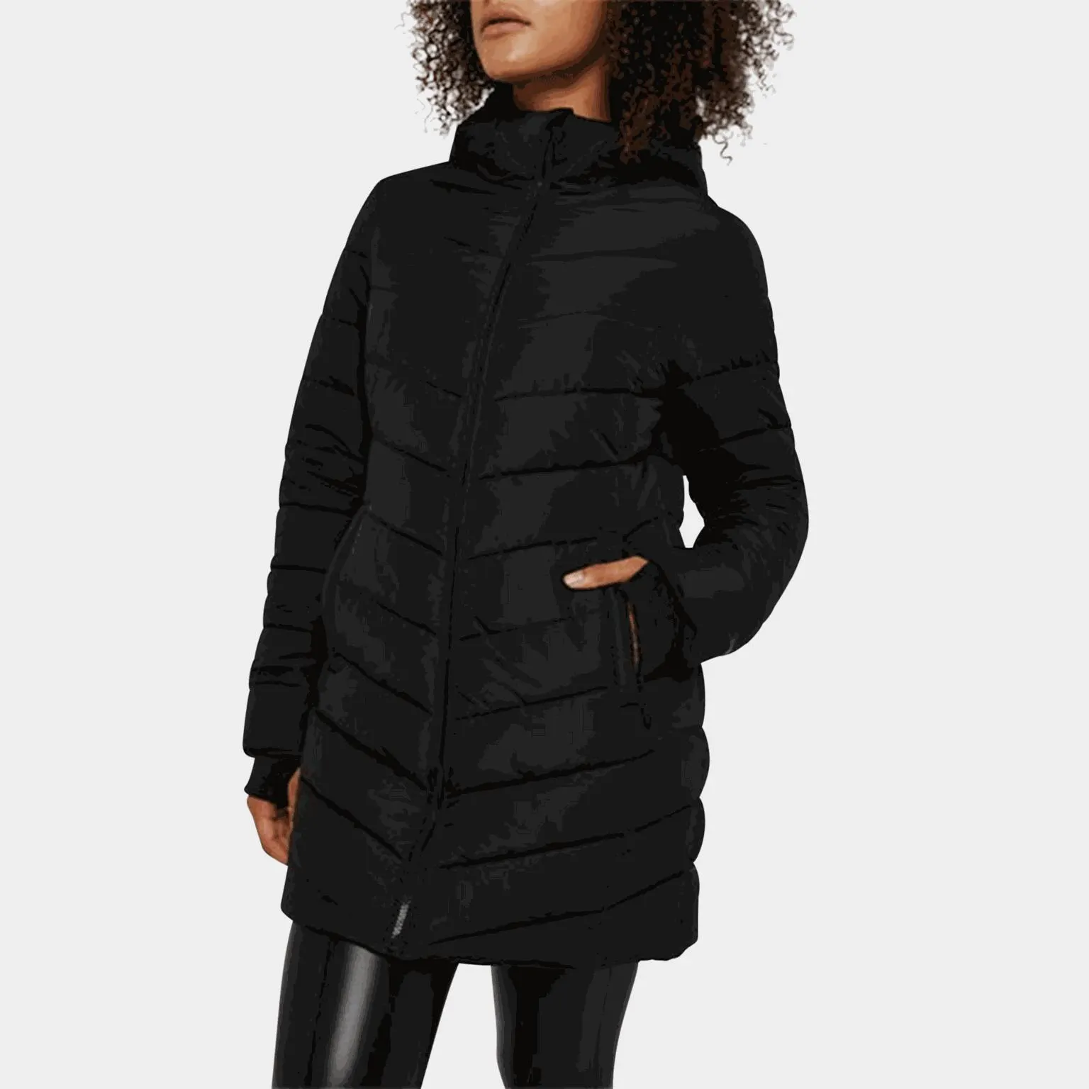 Ess Mid Jacket, naisten talvitakki - Musta