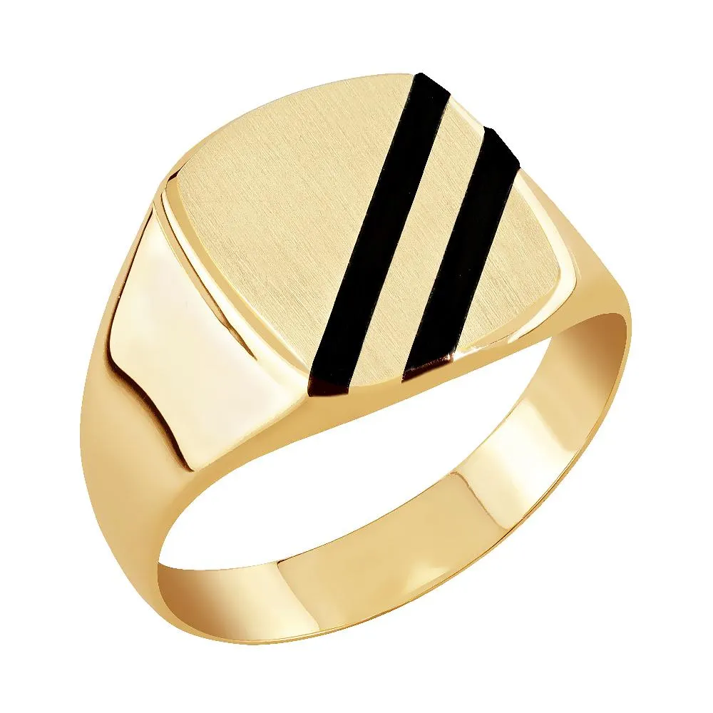 Kultainen kantasormus, onyx raidat