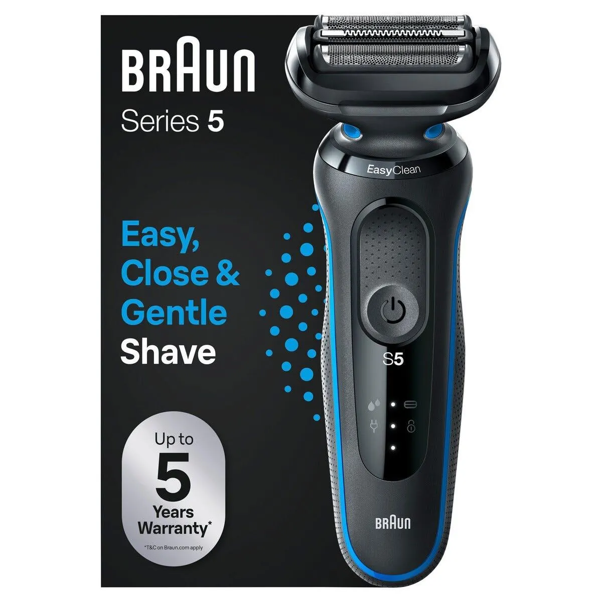 Braun Series 5 51-B1000s sininen, Partakone Wet & Dry