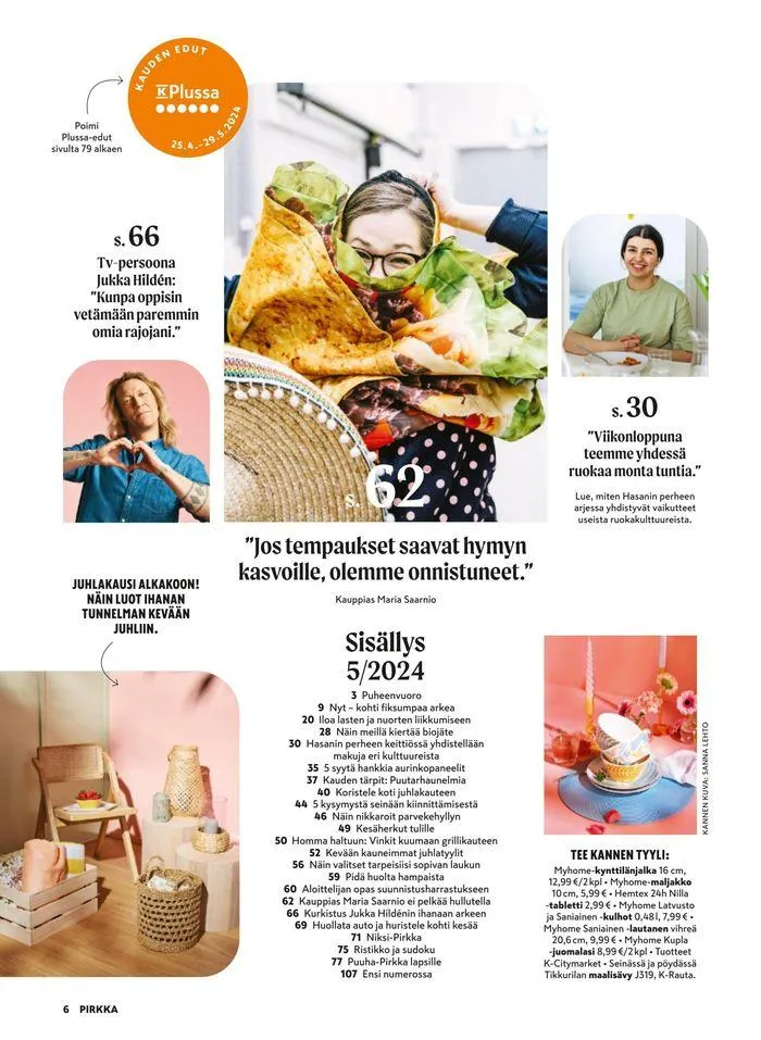 Pirkka 5/2024 voimassa alkaen 24. huhtikuuta - 31. toukokuuta 2024 - Tarjouslehti sivu 64