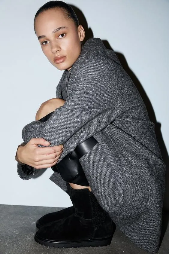 BOTÍN PLANO PIEL BORREGUILLO