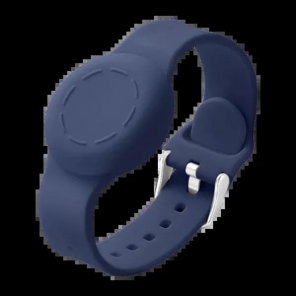 Triacle silikoniranneke Apple AirTagille/Triacle X-Mark Two:lle lapsille, sininen