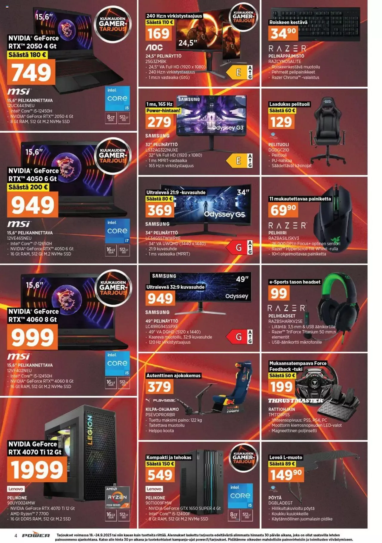 Power tarjoukset voimassa alkaen 18. syyskuuta - 24. syyskuuta 2023 - Tarjouslehti sivu 4