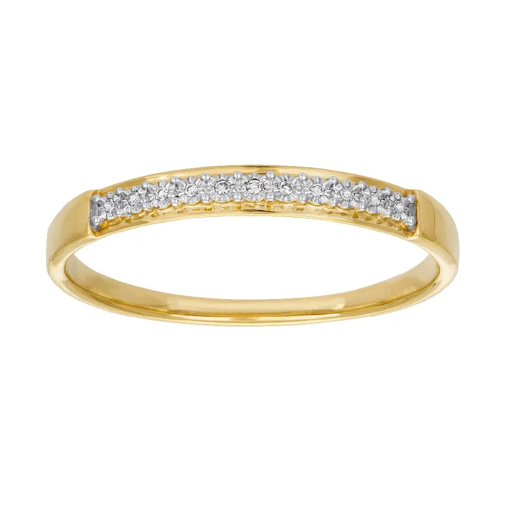 Timanttisormus 0,02 ct, keltakulta