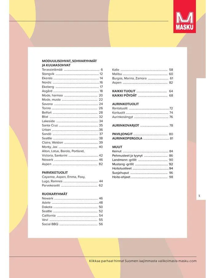 Kesa 2024 voimassa alkaen 20. maaliskuuta - 31. elokuuta 2024 - Tarjouslehti sivu 5