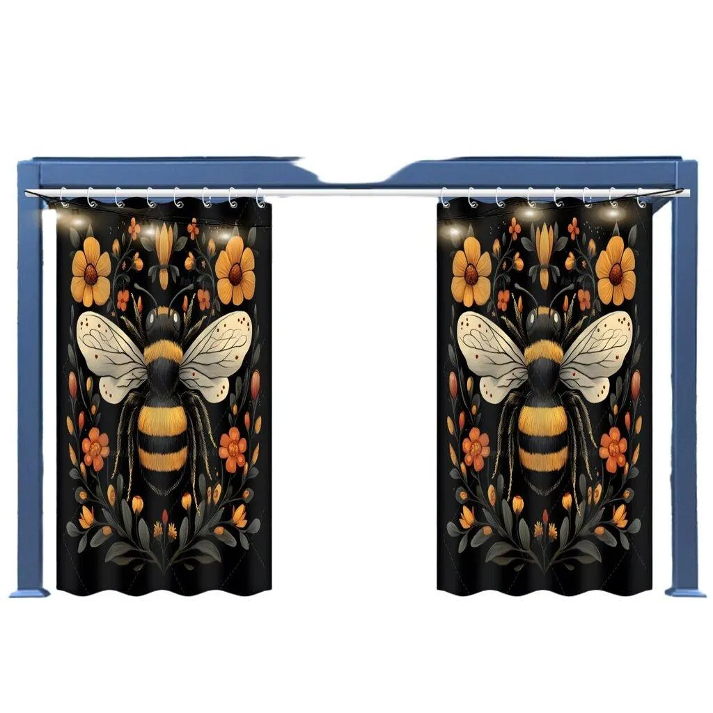 Polyesteri Mehiläinen-Kukka Ulkoverho Paneeli Pickify, 2PC-180X243cm/71*96in