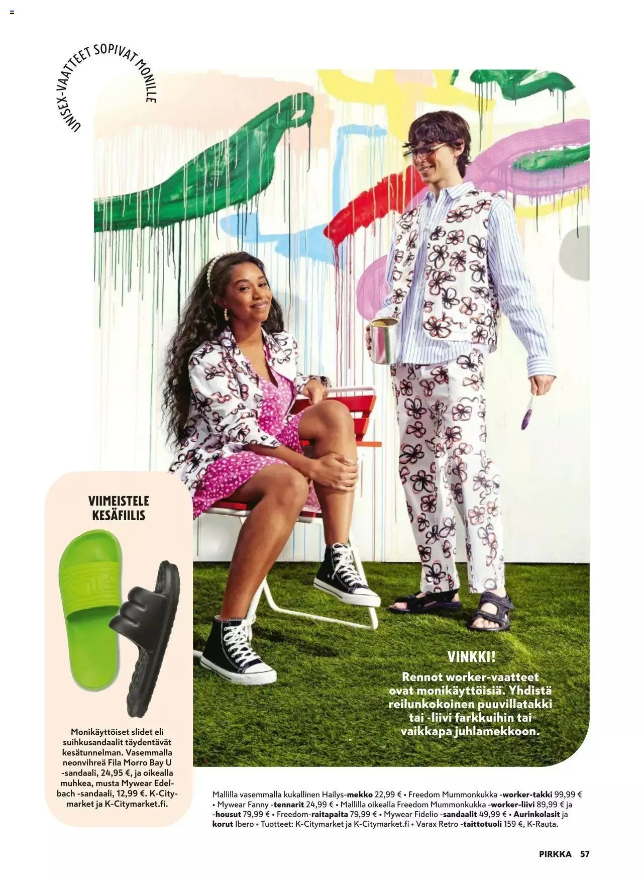 K-Market tarjoukset Pirkka 6–8/2023 voimassa alkaen 7. kesäkuuta - 29. elokuuta 2023 - Tarjouslehti sivu 57