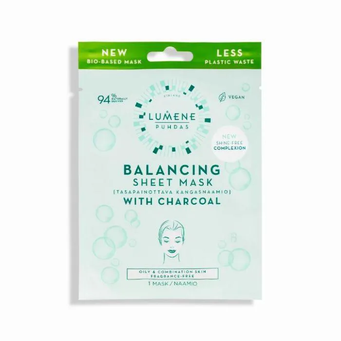 Lumene PUHDAS Tasapainottava kangasnaamio 1 kpl