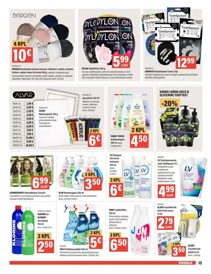 Puuiloa kaikkeen arkeen voimassa alkaen 27. tammikuuta - 10. helmikuuta 2025 - Tarjouslehti sivu 13